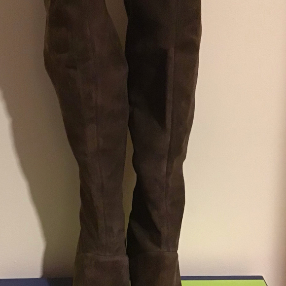 Nike Air Edgy Winter Brown Suede Knee High Boots - Picture 1 of 5